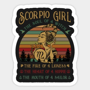 Scorpio Girl The Soul Of A Witch Awesome T shirt Sticker